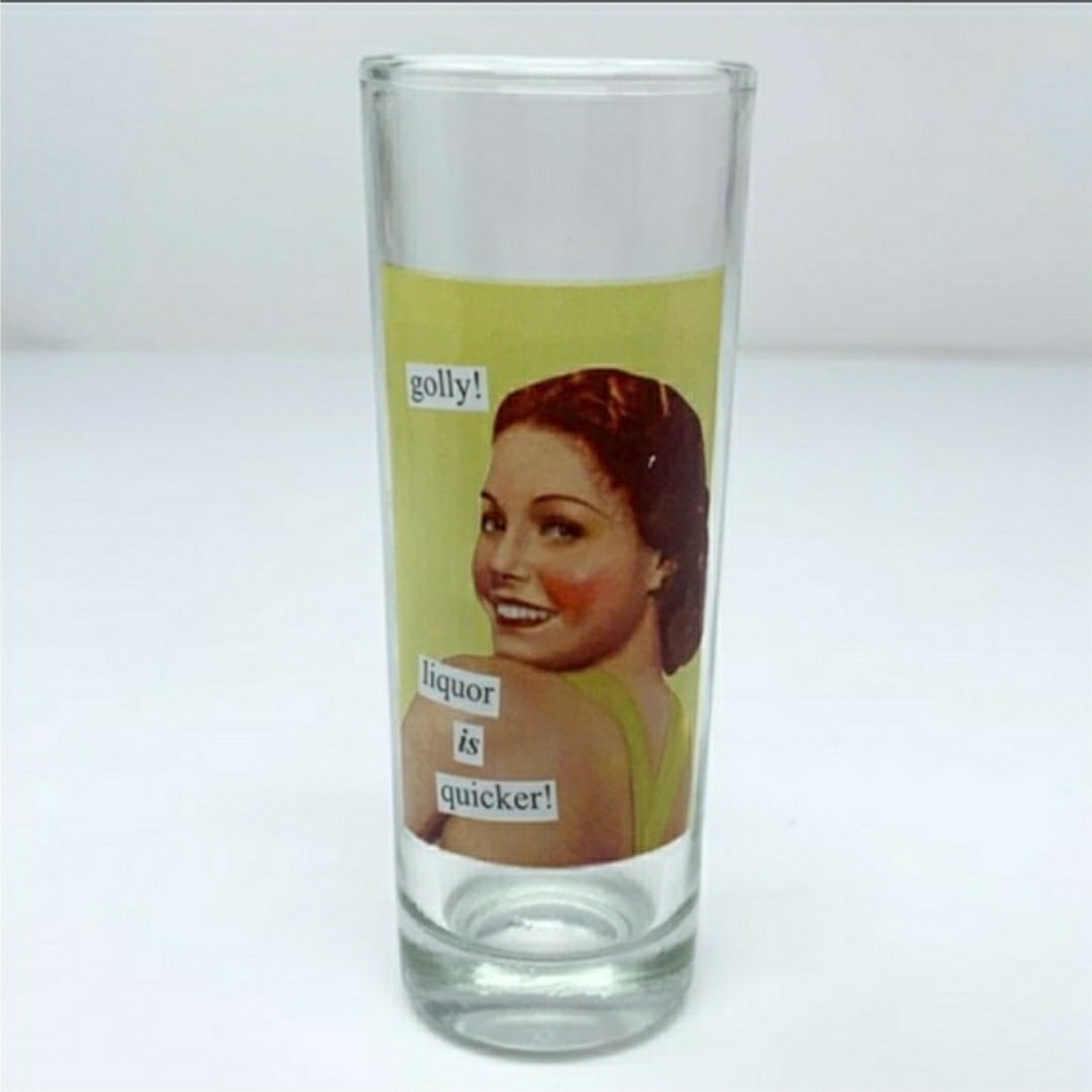 Anne Taintor Retro Shot Glass Set - Vintage Face Designs (Set Of 4) NIB! - Picture 8 of 11